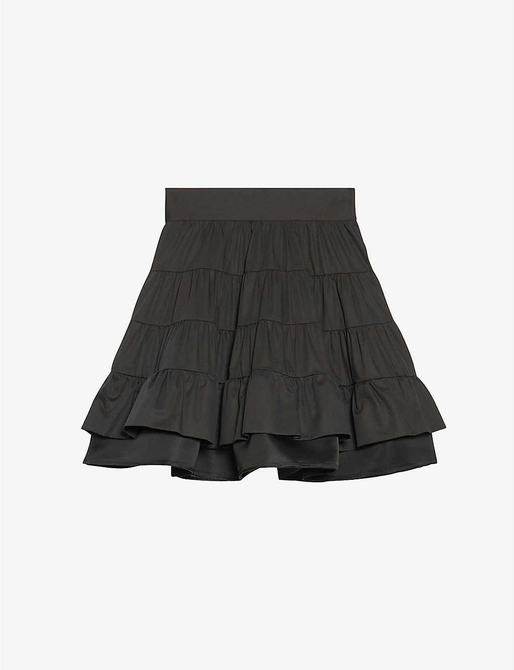 Fanfan ruffle-detail cotton mini skirt