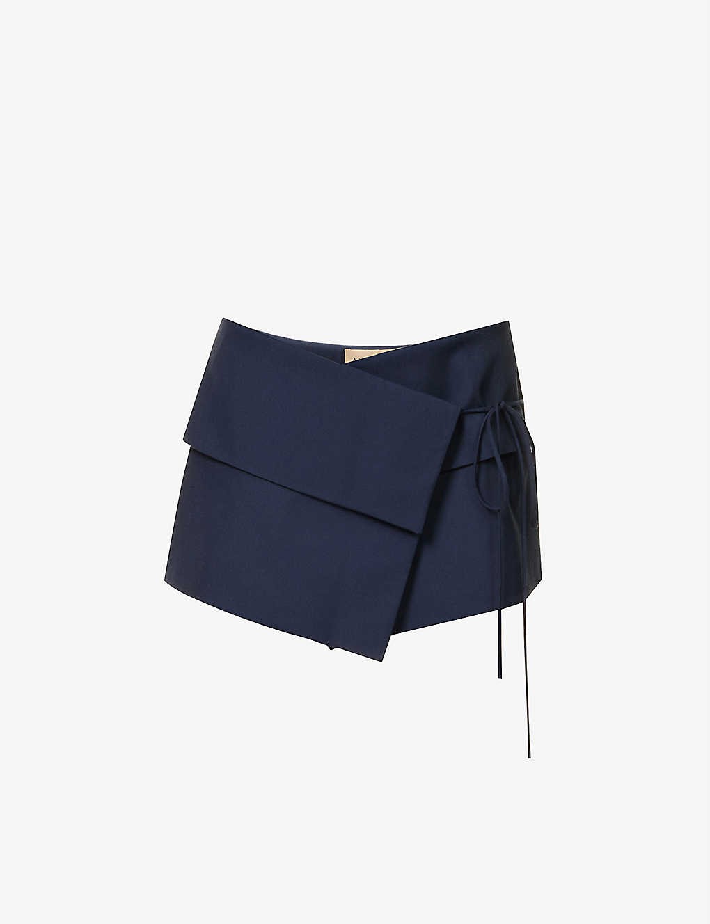 Eury wrapped woven mini skirt
