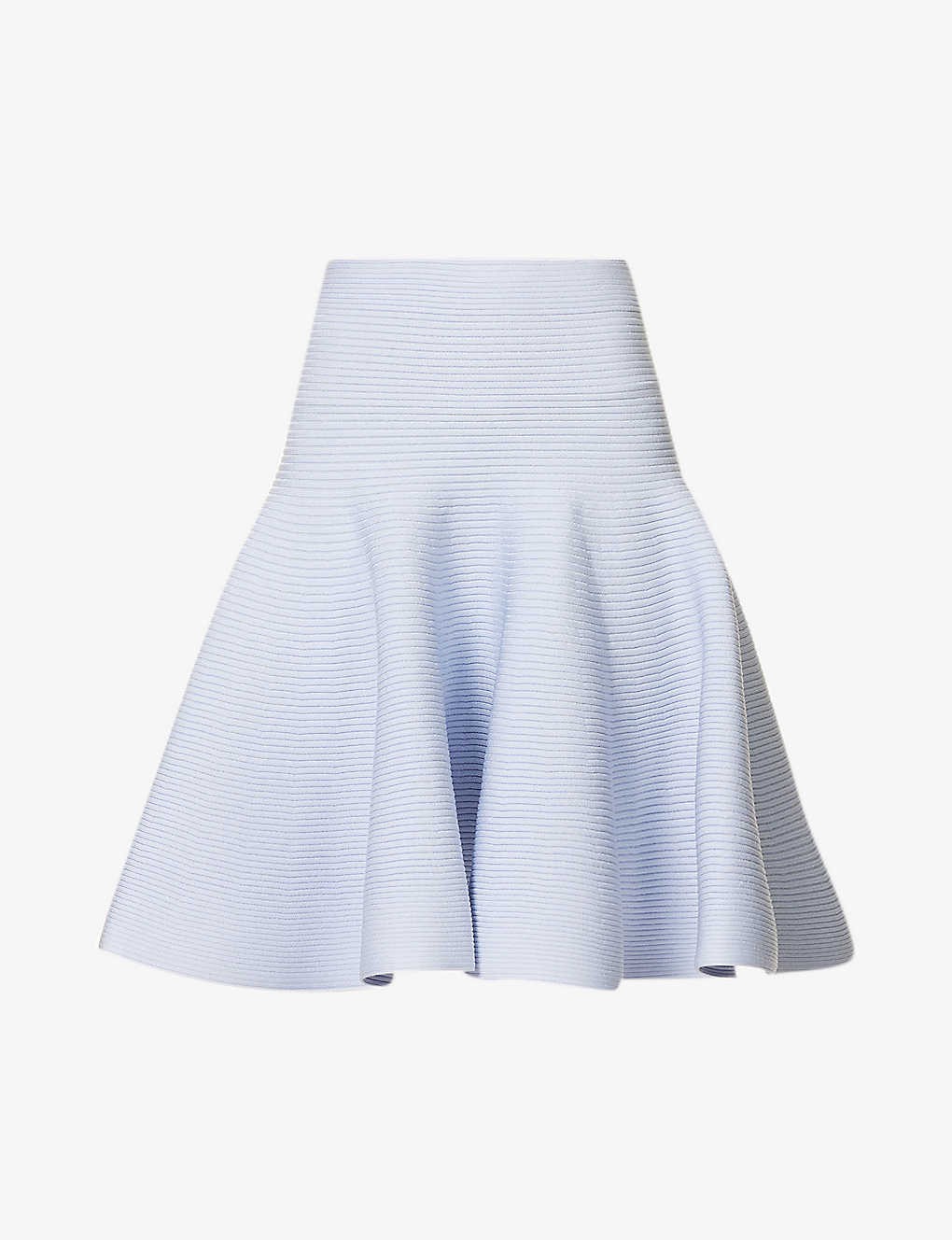 High-rise flared-hem stretch-woven mini skirt