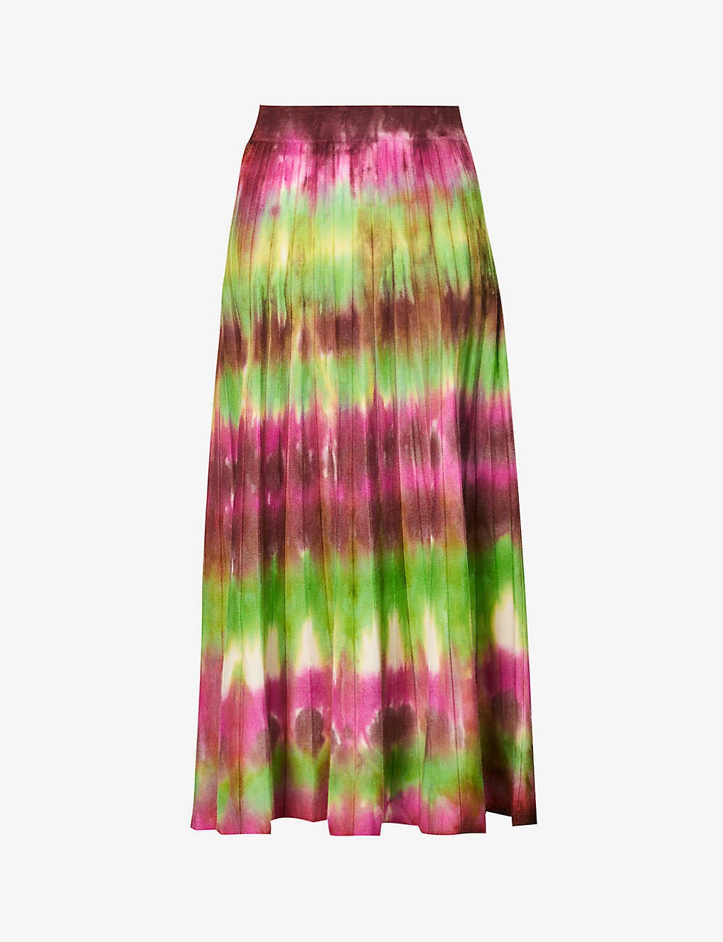 Ella tie dye-print cashmere-silk blend knitted maxi skirt