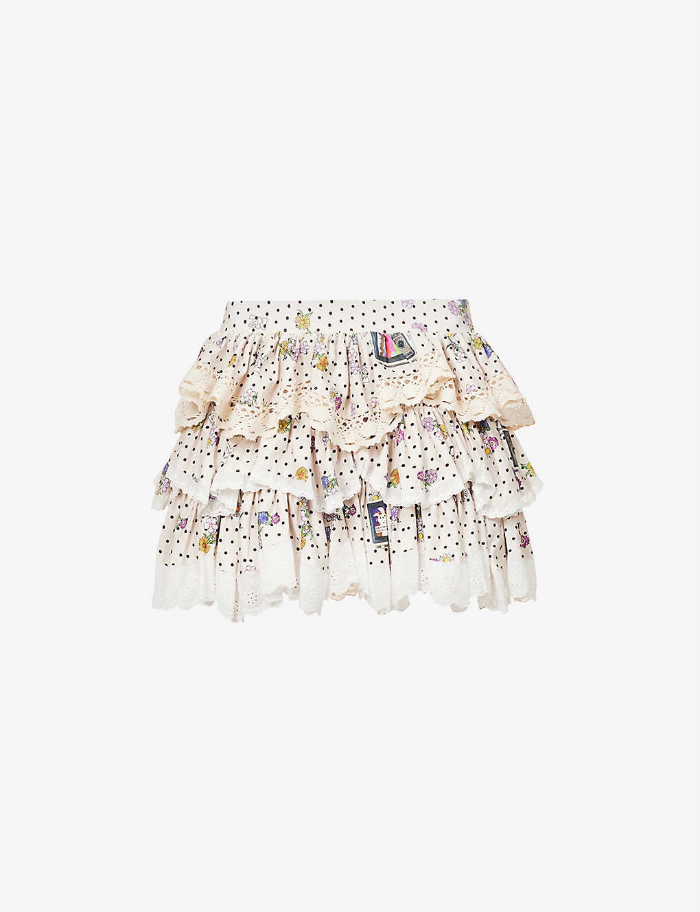 Flowers Supreme floral-print stretch-cotton mini skirt