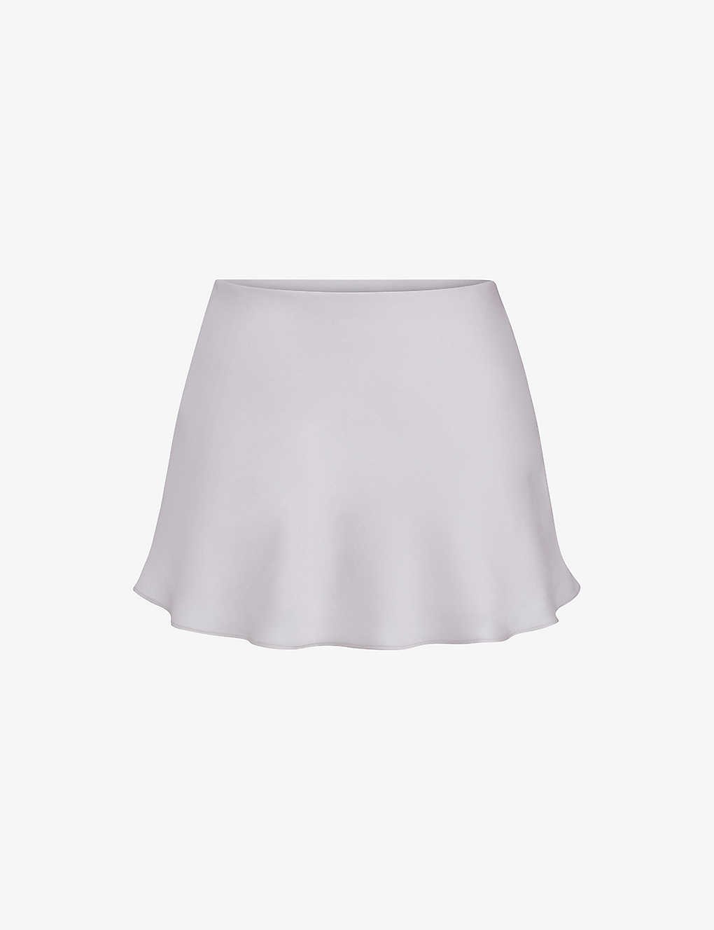 Malala low-rise stretch-satin mini skirt