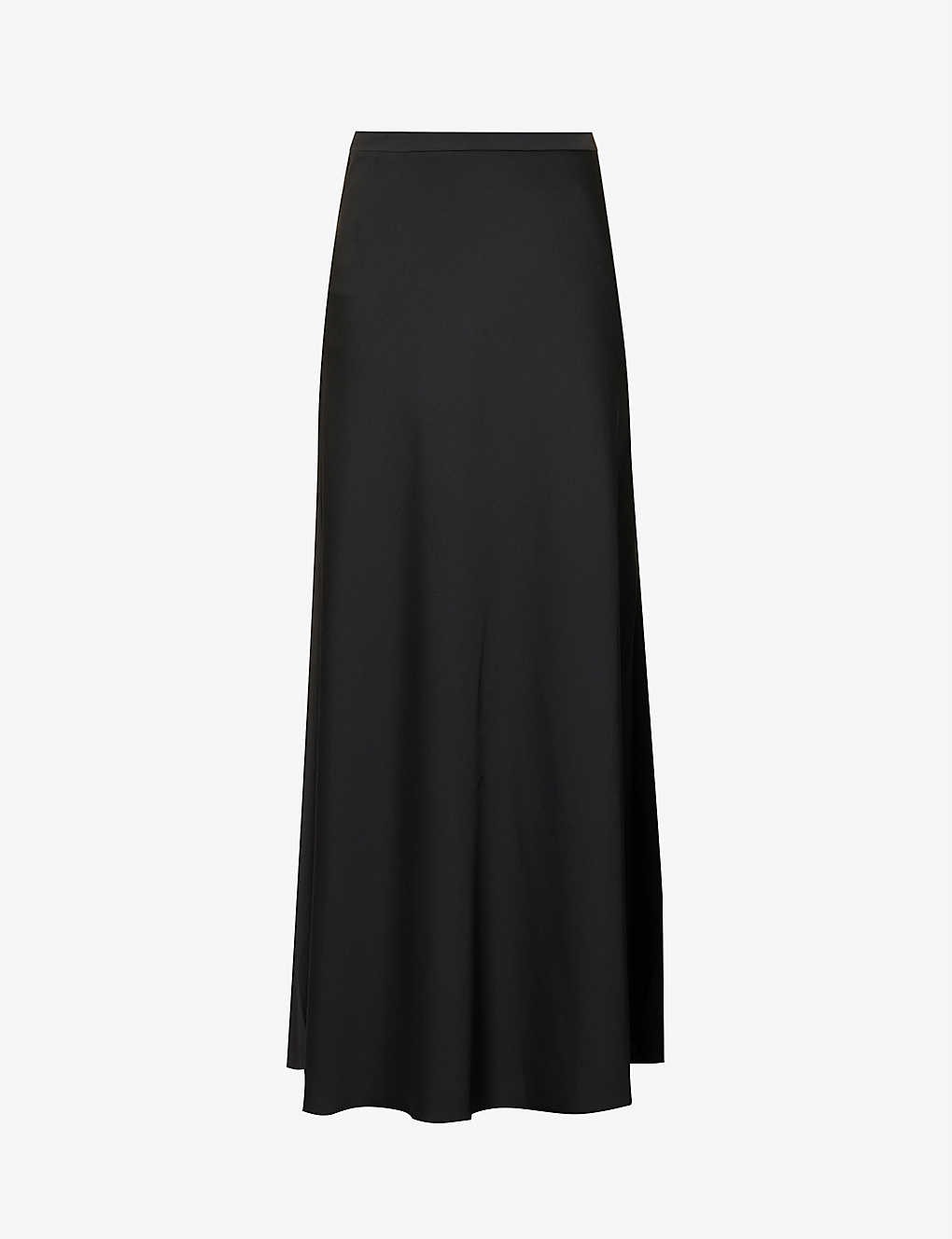 A-line recycled-polyester maxi skirt