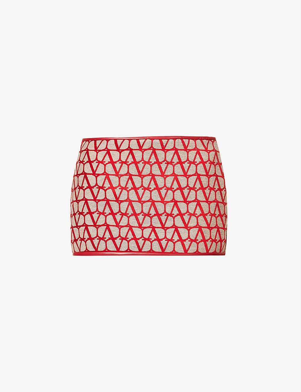 VLOGO-print woven mini skirt