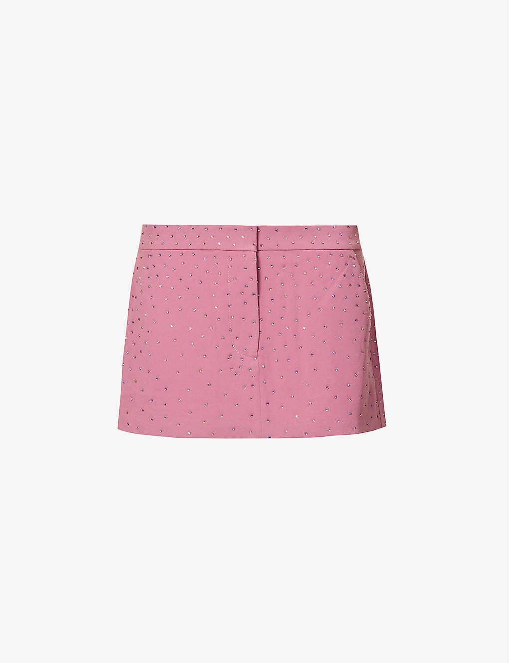 Carling rhinestone-embellished woven mini skirt