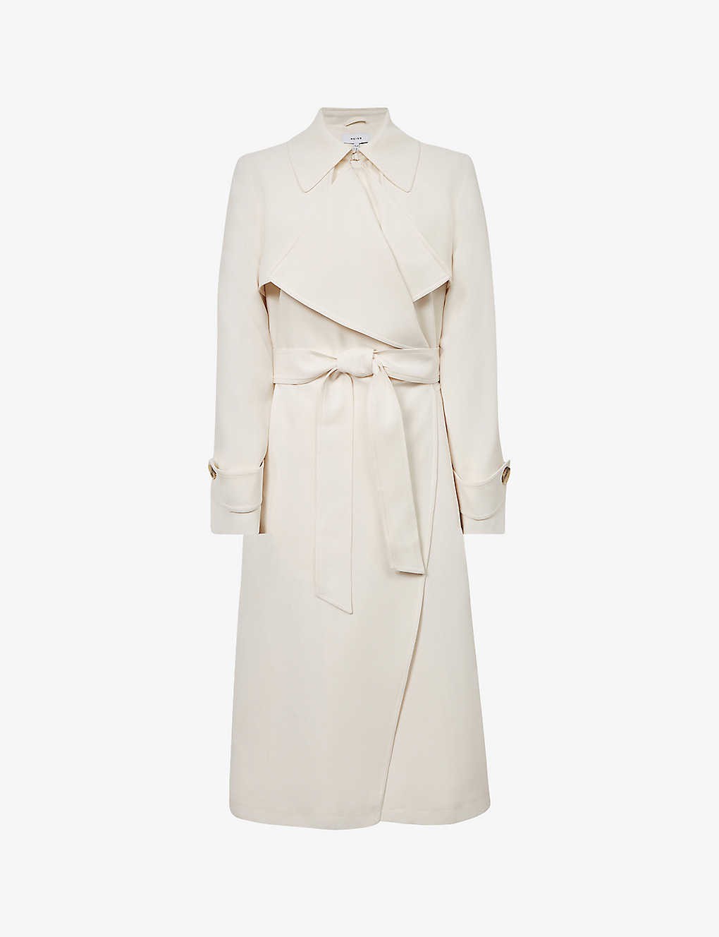 Eden oversized frill-lapel woven trench coat