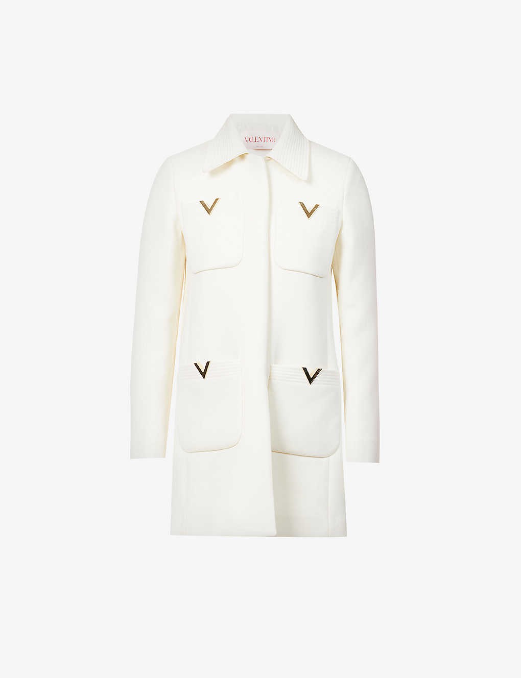 Cappotto brand-plaque wool coat