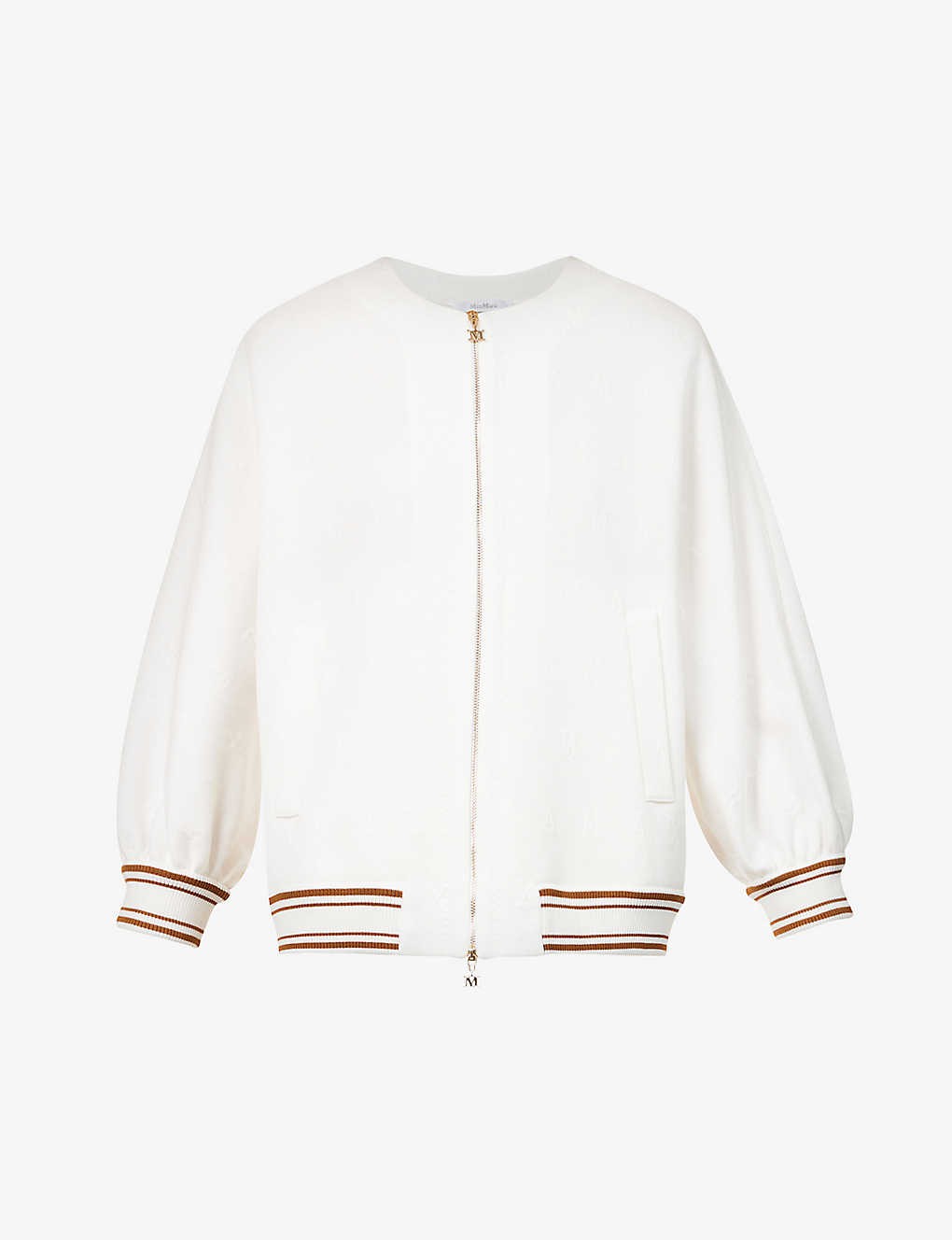 Cartone stripe-trim cotton-blend bomber jacket