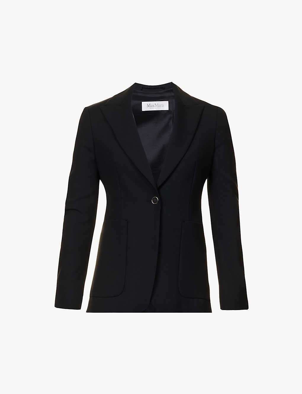 Acaici single-breasted peak-lapel wool blazer