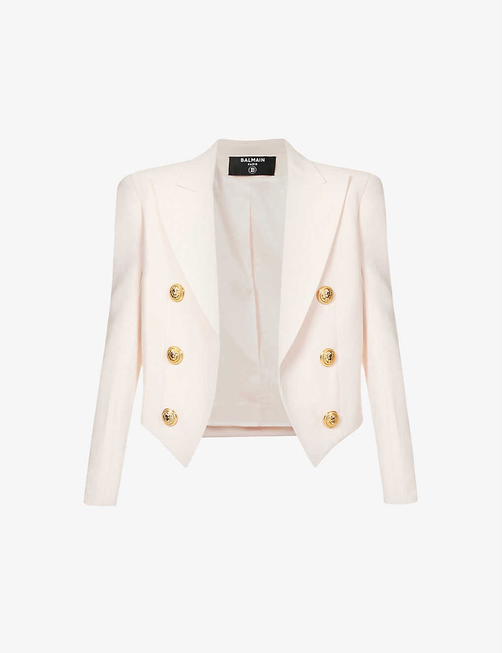 Spencer double-breasted peak-lapel woven blazer