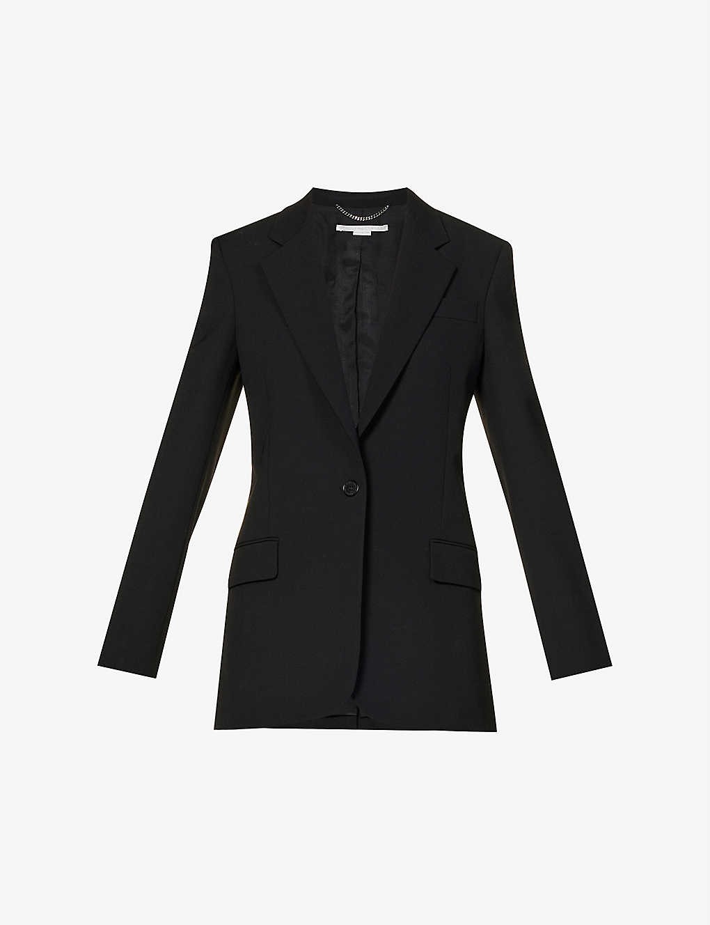 Core padded-shoulder regular-fit woven jacket