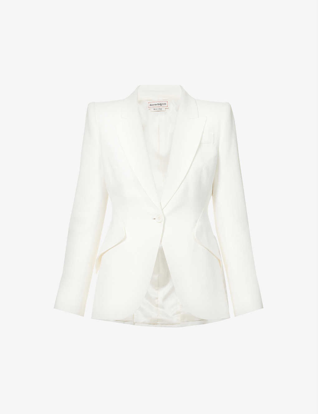 Single-breasted slim-fit woven jacket