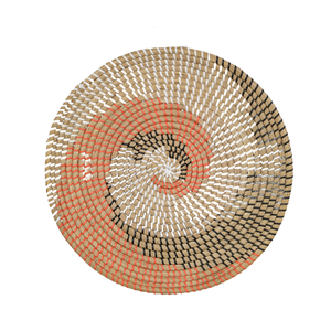 Hand-painted home decor and wall decorations style boho round sedge