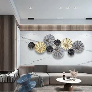 Home Decor Luxury Gold Metal Wall Art for Home Modern Metal Sculpture Round Metal Wall Art Home Decor