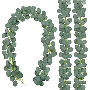 Artificial Eucalyptus Garland with Greenery Silk Leaves Plants for Wedding Party Home Decoration